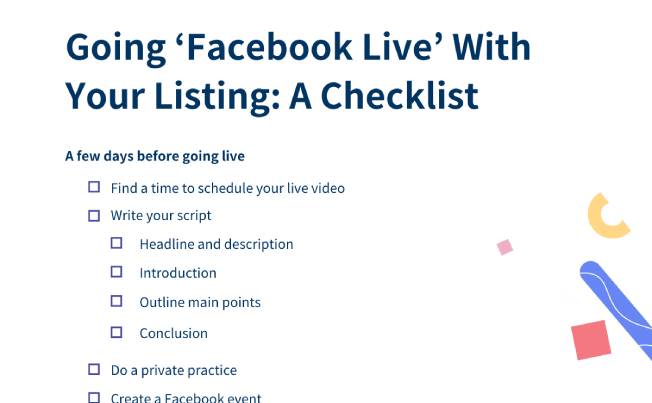Checklist: ’Going Live’ With Your Listing