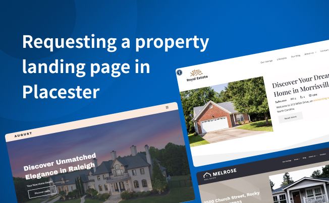 Requesting a property landing page in Placester