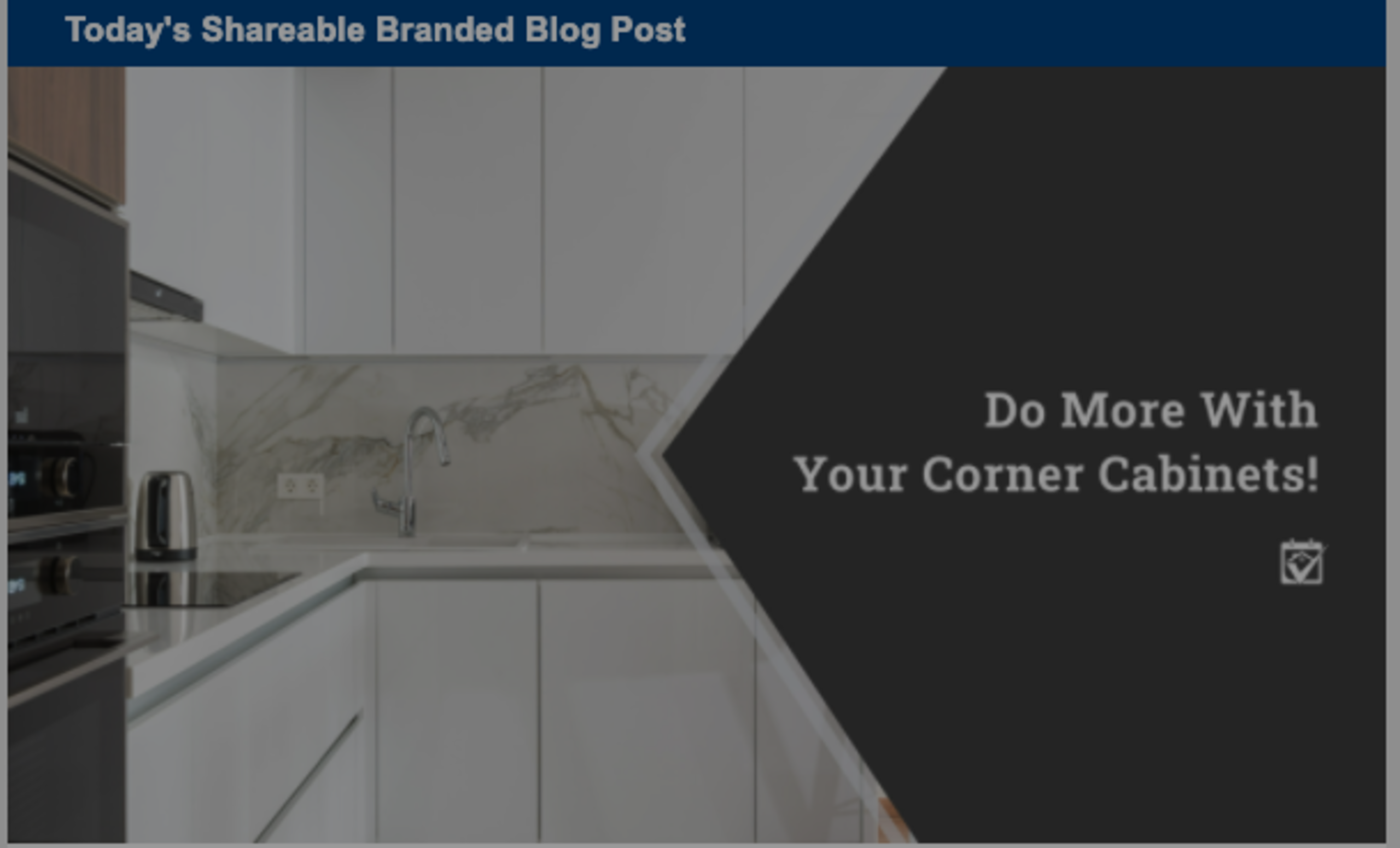 Do More With Your Corner Cabinets