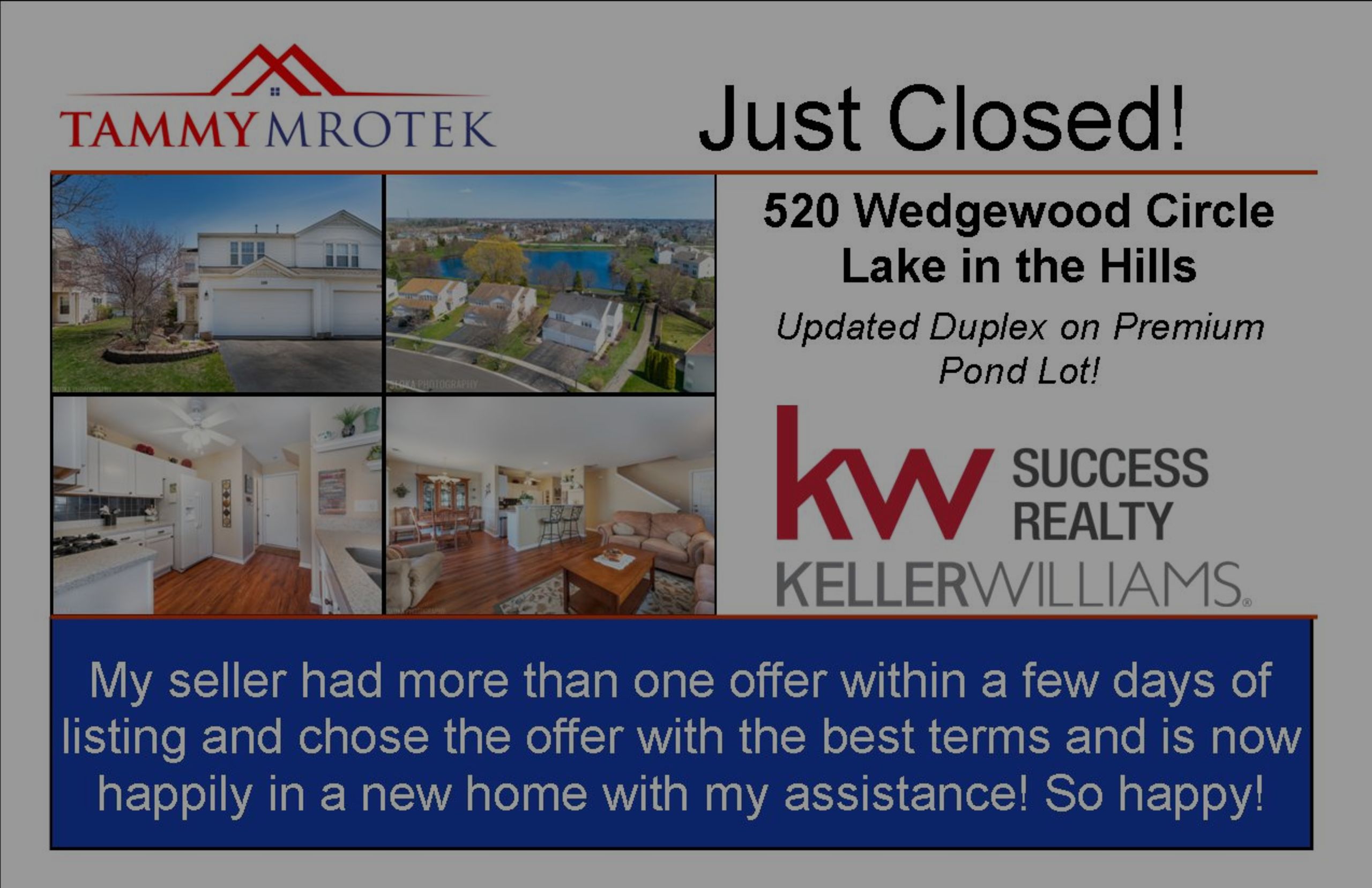 Just Closed in Lake in the Hills!