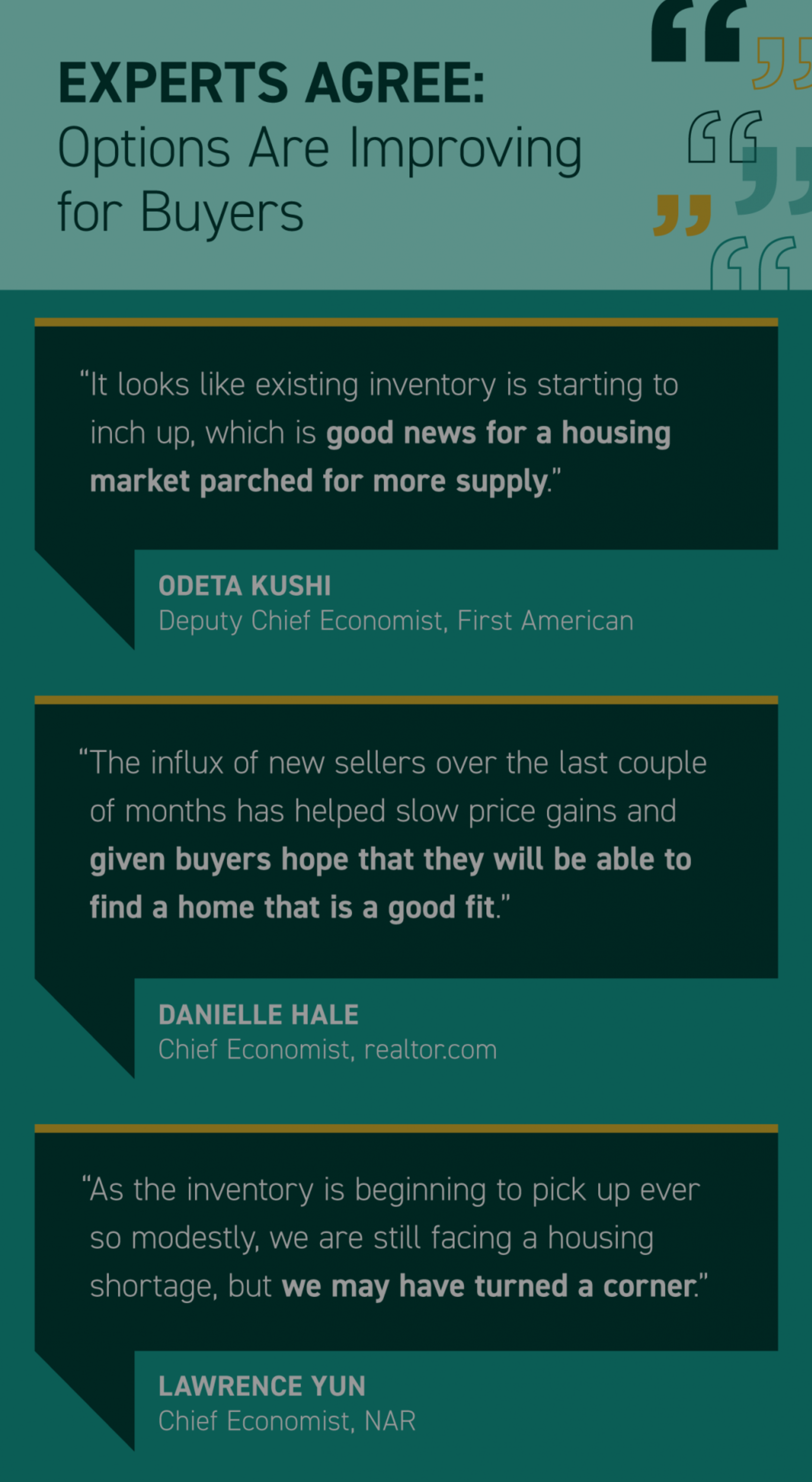 Experts Agree: Options Are Improving for Buyers [INFOGRAPHIC]