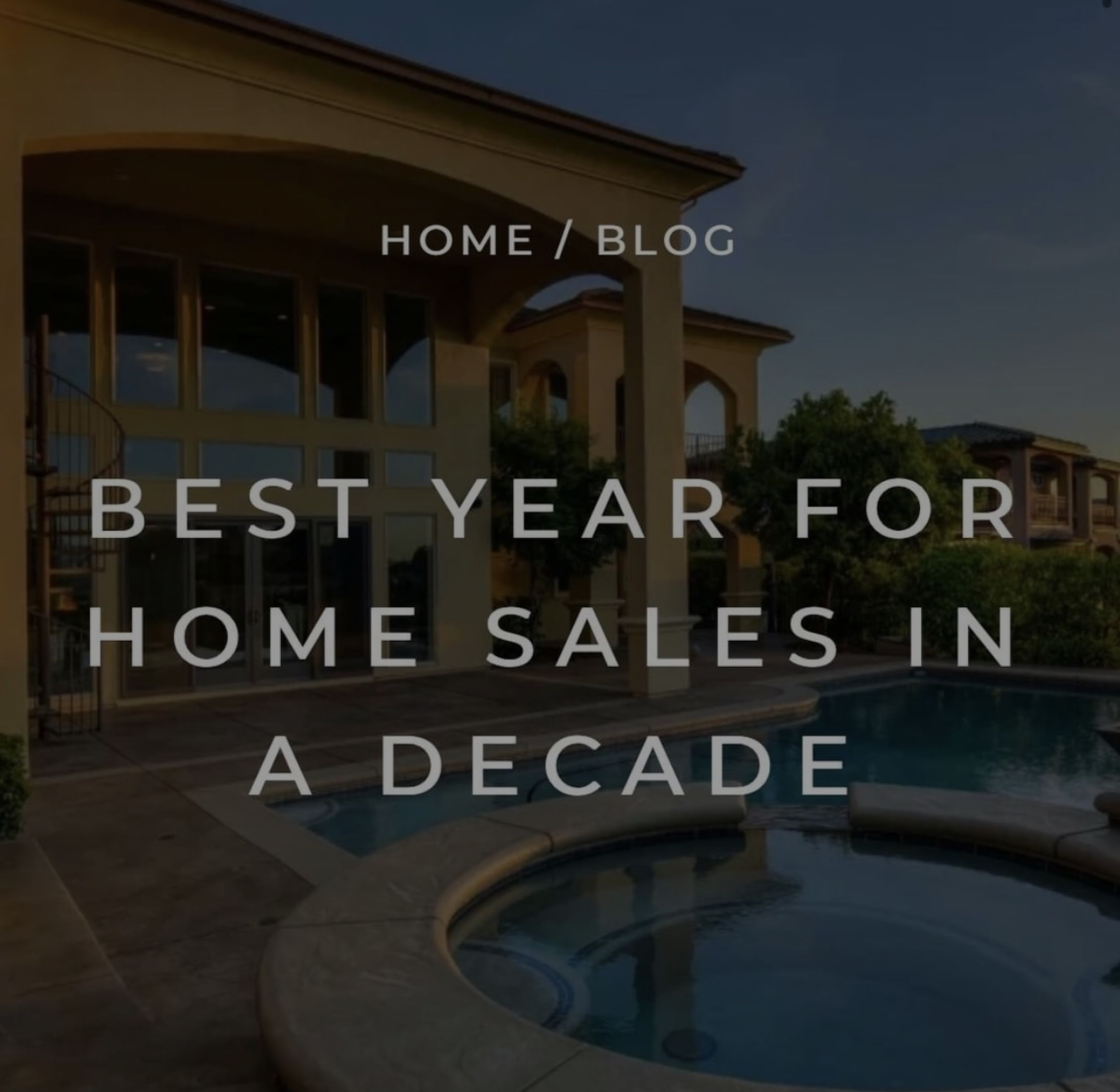 Best Year for Home Sales in a Decade