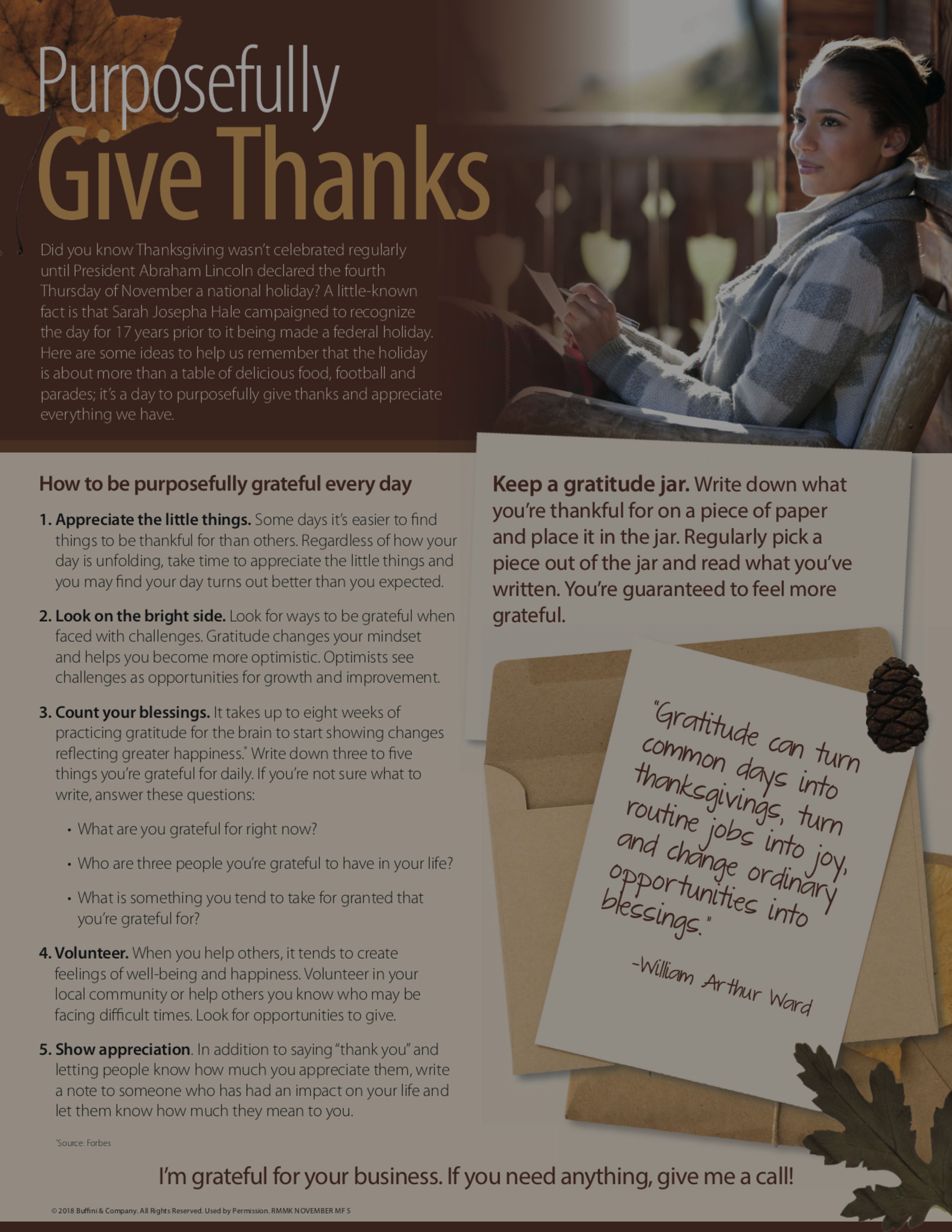 Purposefully Give Thanks