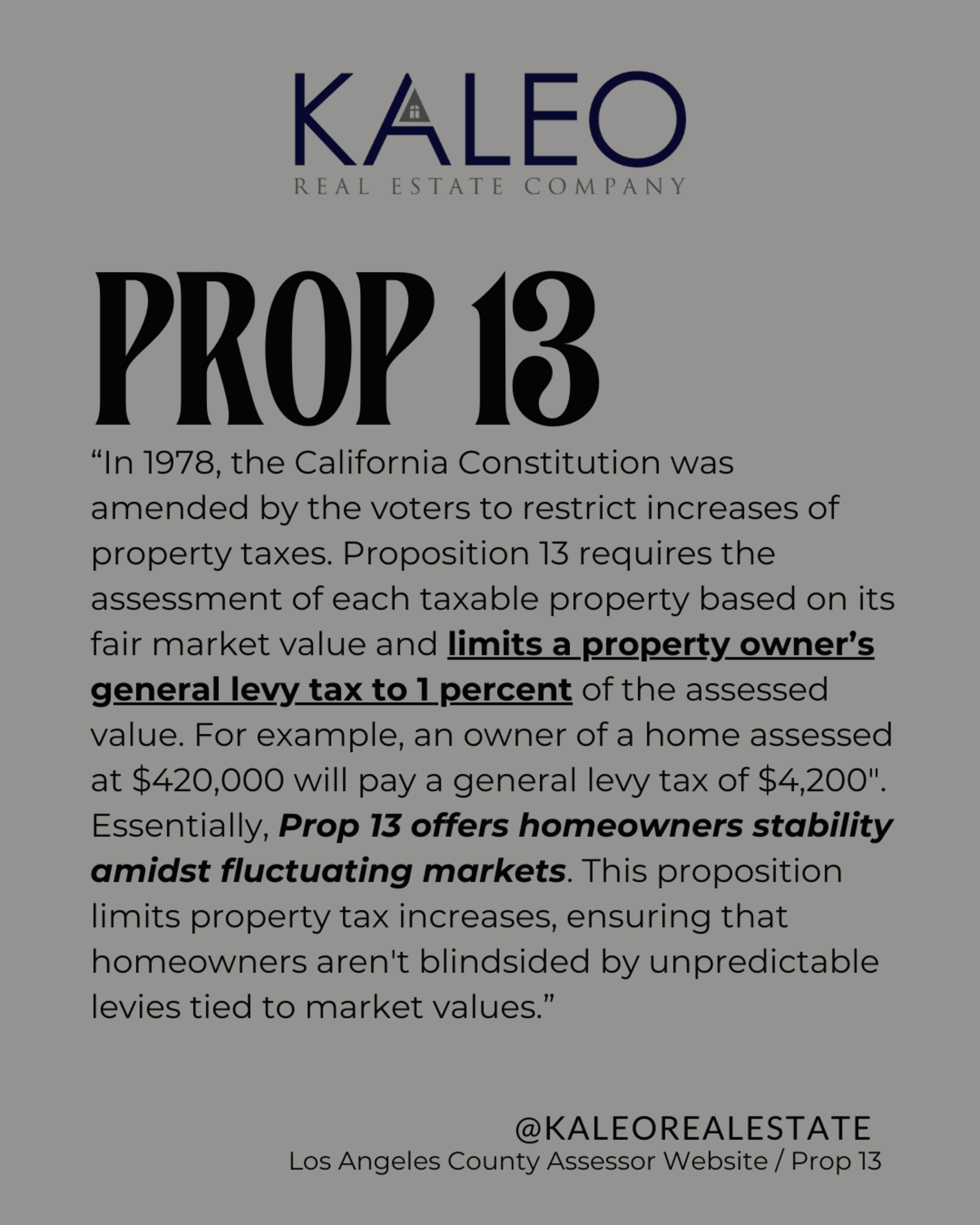 California’s Prop 13 – What is it?