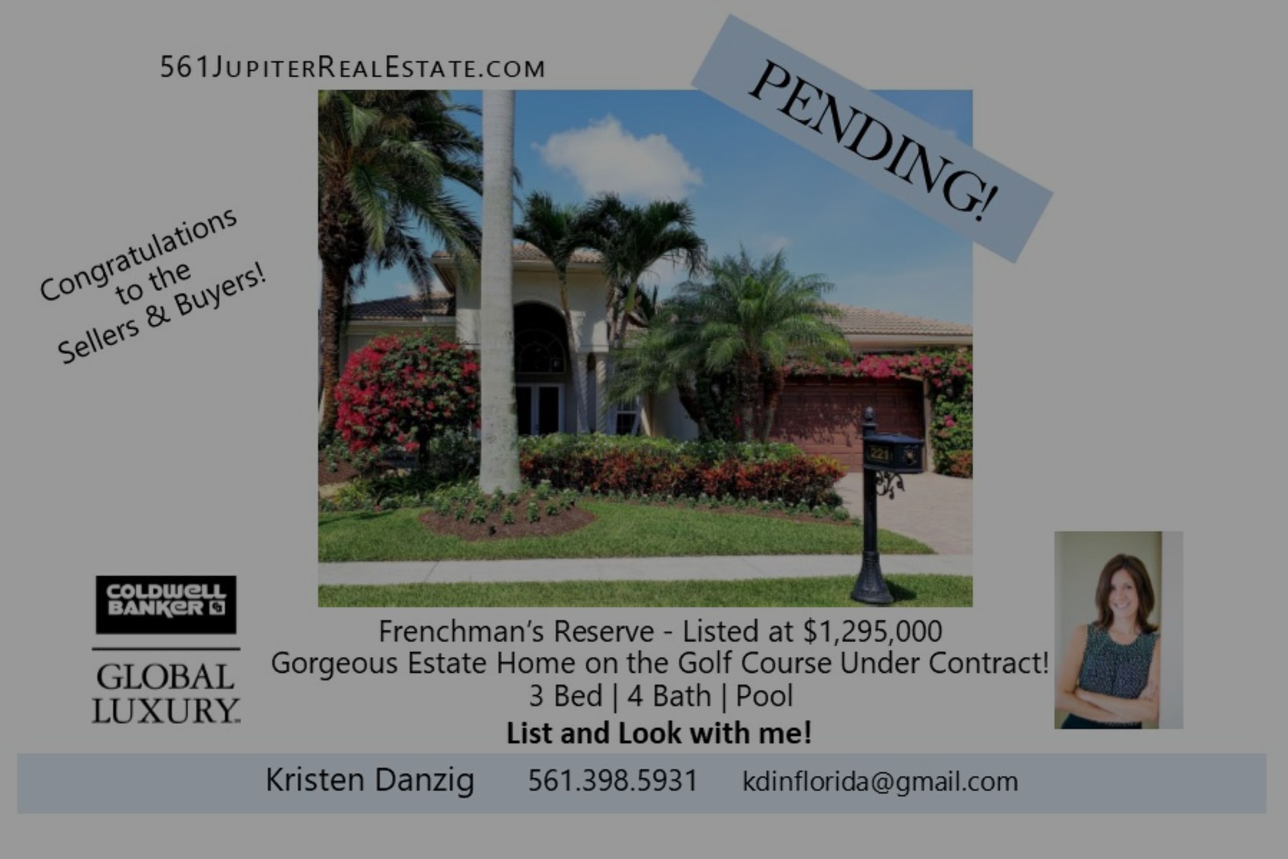 Under Contract in Frechman’s Reserve of Palm Beach Gardens