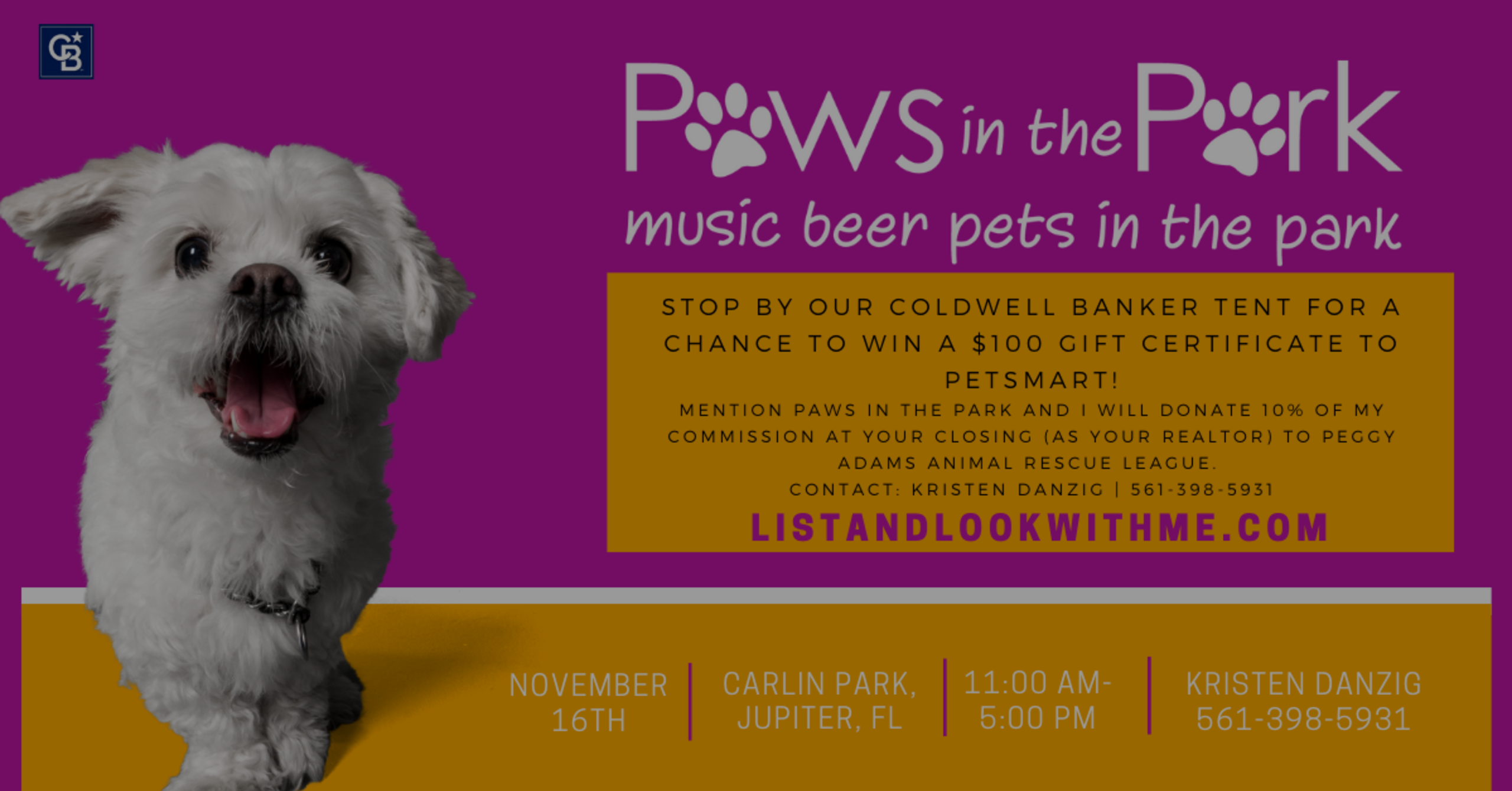 Paws in the Park – Saturday   11 to 5pm