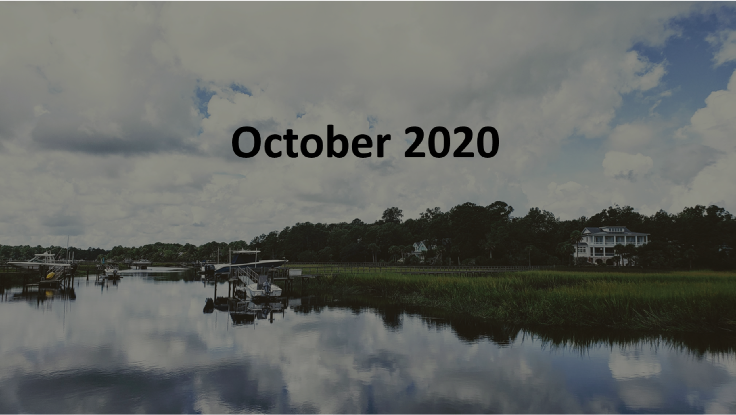 October 2020 Charleston Newsletter and Real Estate Update