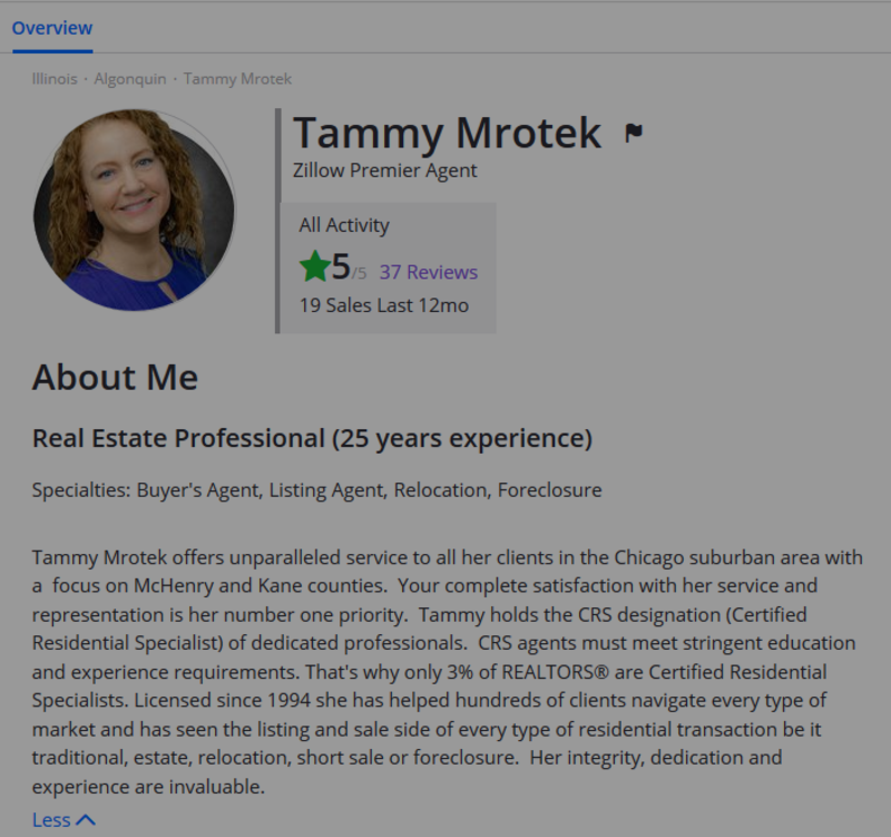 The Tammy Mrotek Team Zillow Page