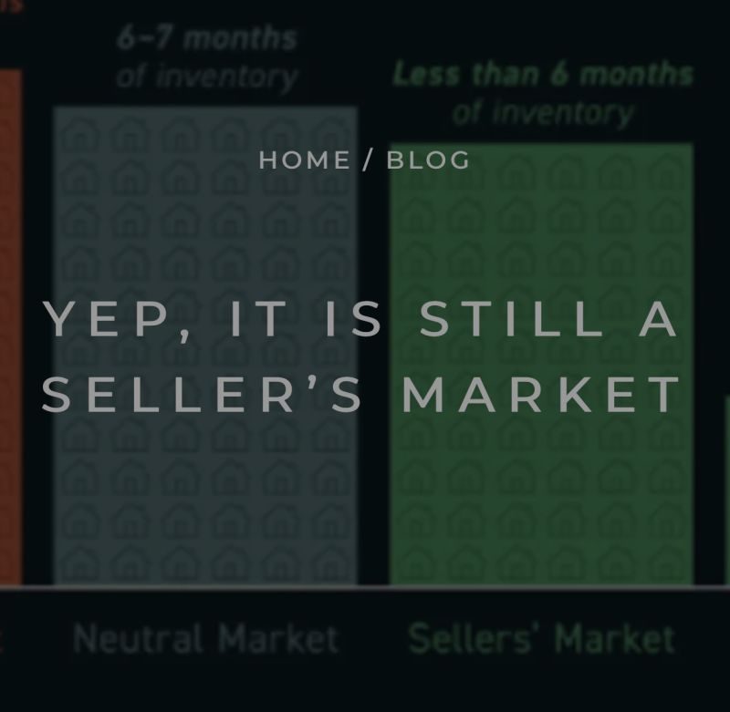 Yes, it’s still a SELLER’S market!