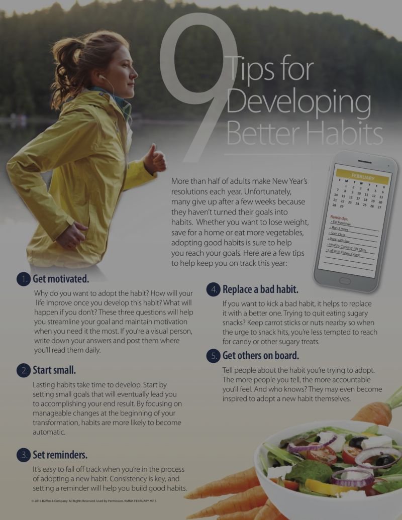 9 Tips for Developing Better Habits