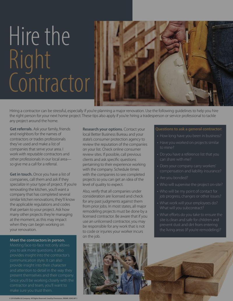 Hire the Right Contractor