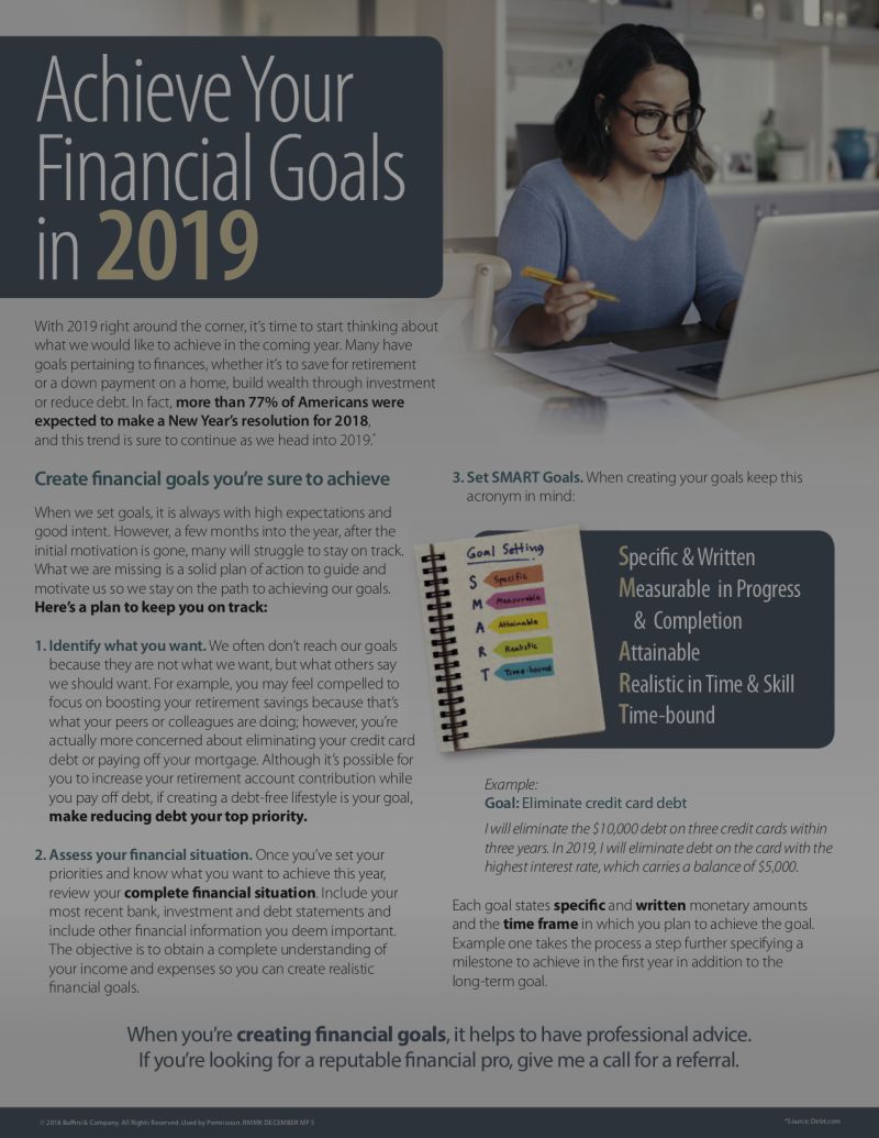 Achieve Your Financial Goals in 2019