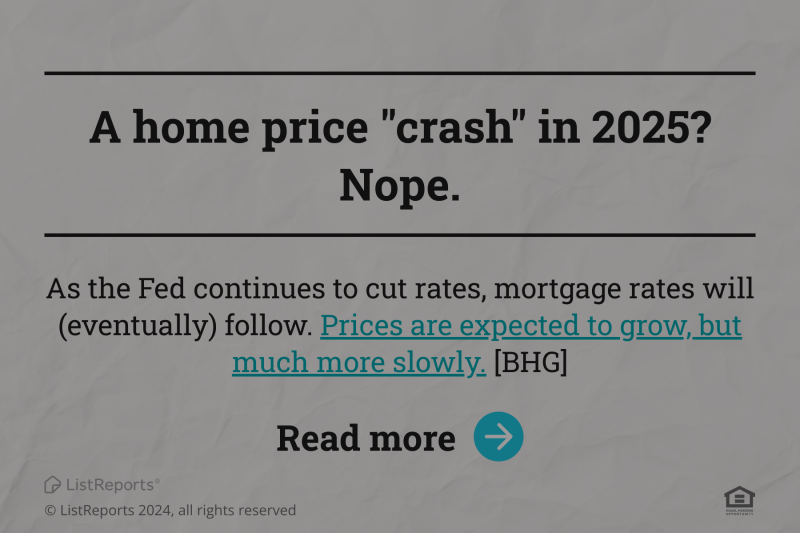 Housing market crash ahead? Not likely.