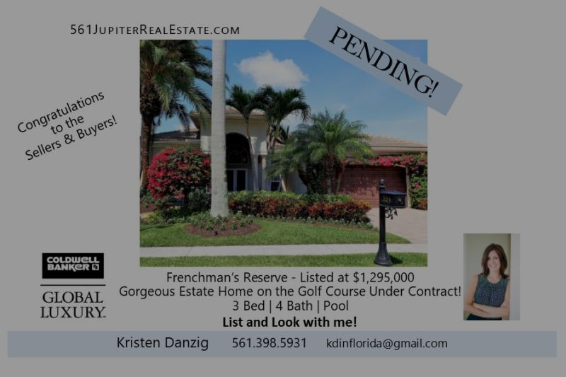 Under Contract in Frechman’s Reserve of Palm Beach Gardens