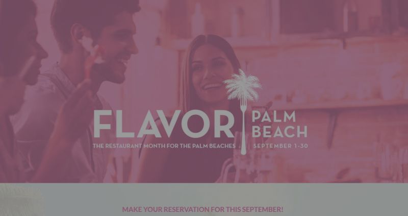 Flavor Palm Beach – September 1 – 30, 2018