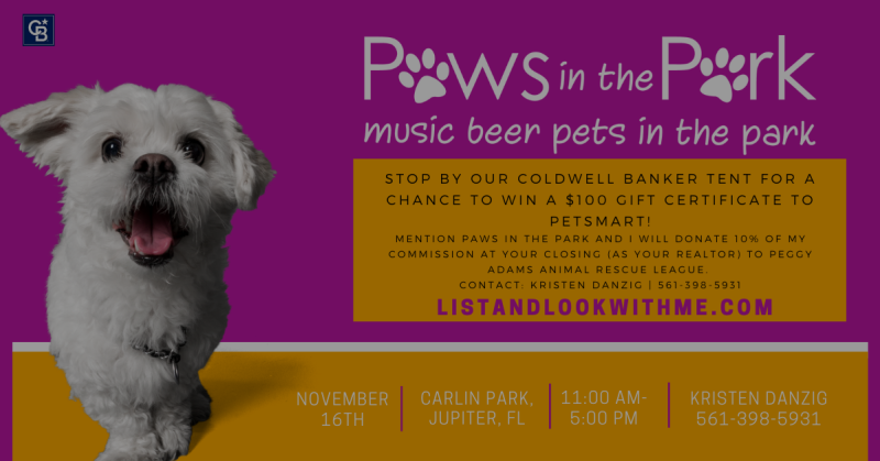 Paws in the Park – Saturday   11 to 5pm