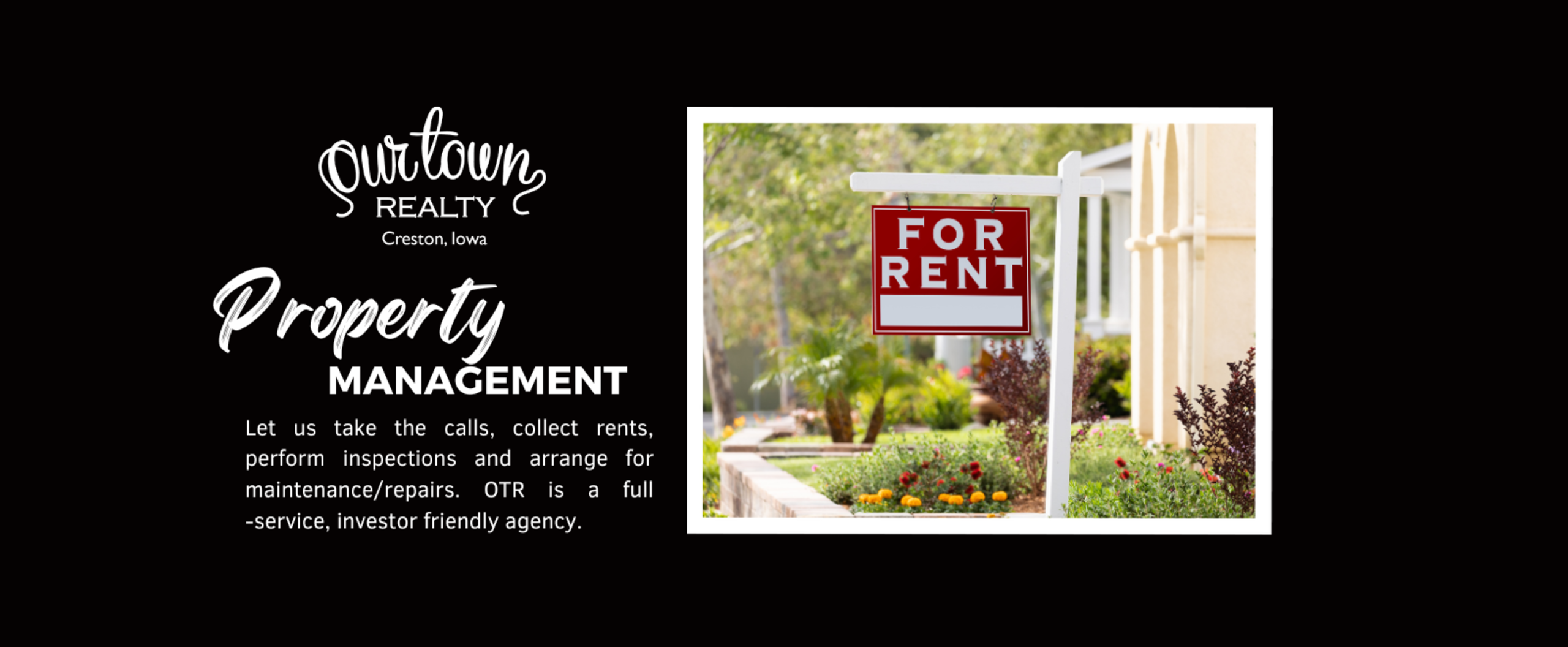 We are an investor friendly, full-service agency.