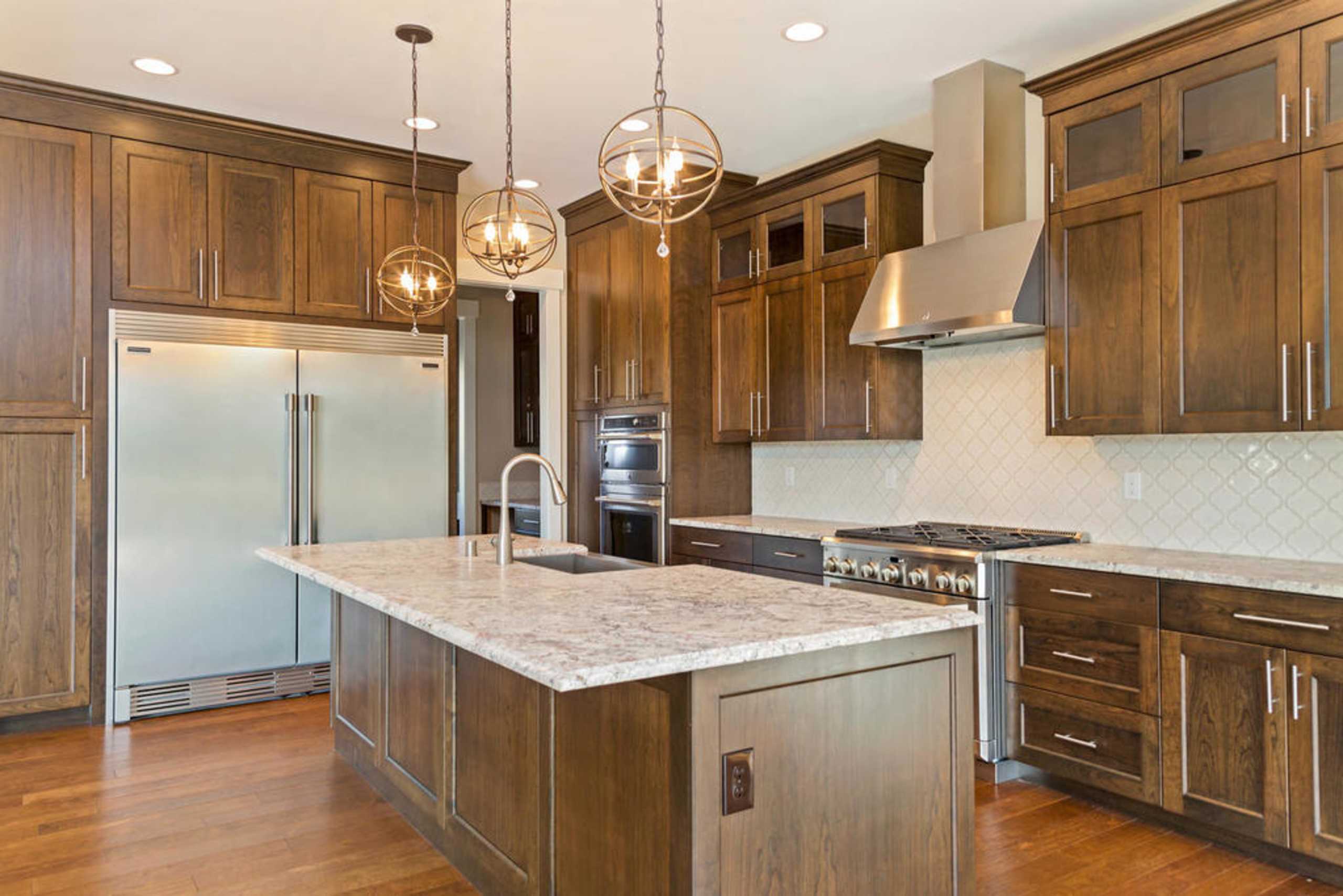 Open concept kitchens with chef's appliances