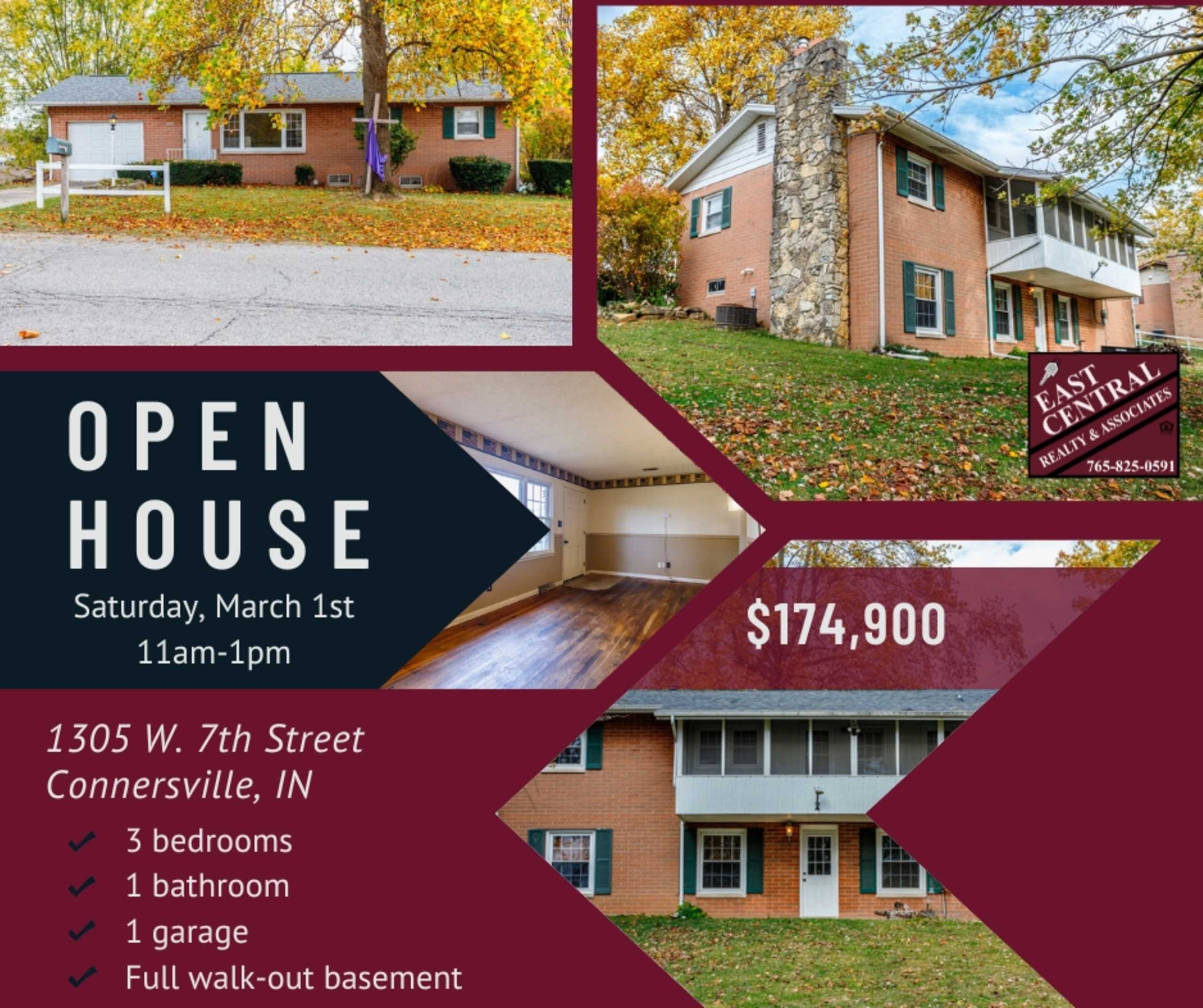 Brick ranch w/walkout basement