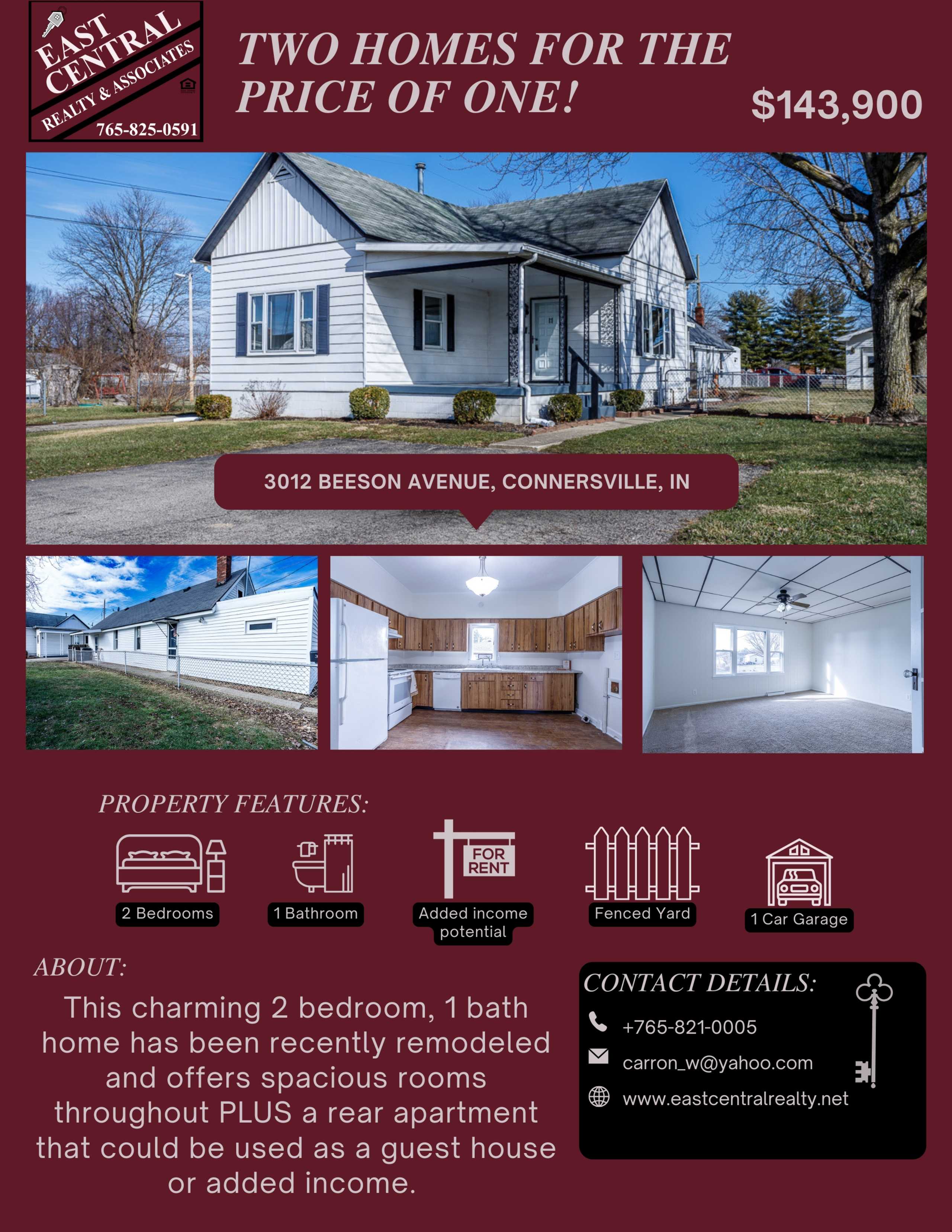 Two properties for the price of one!!!