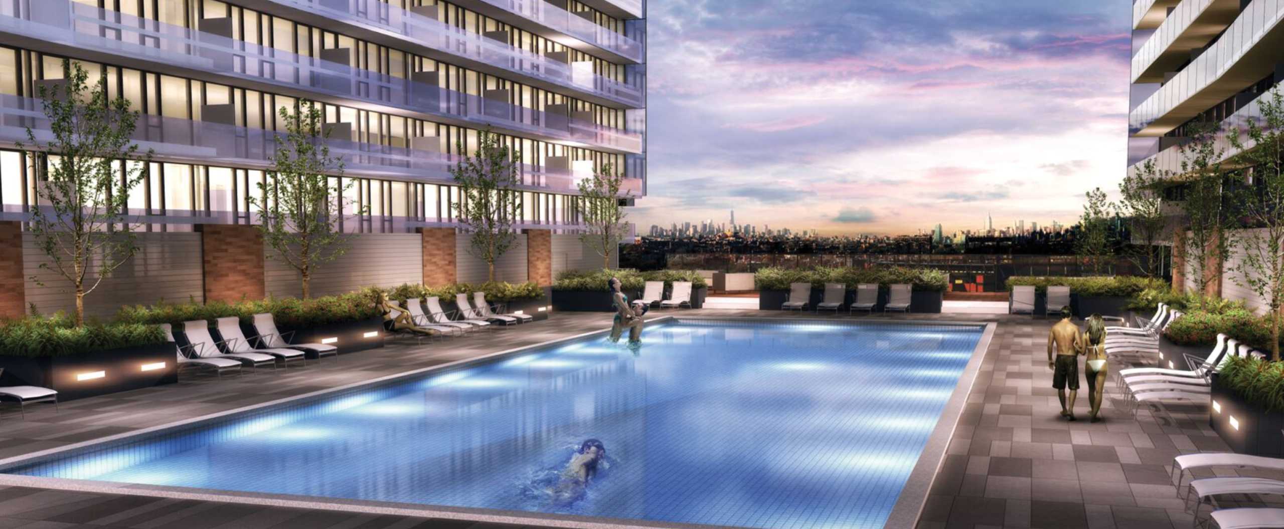The Grand at Sky View Parc, rendering via Onex Real Estate Partners