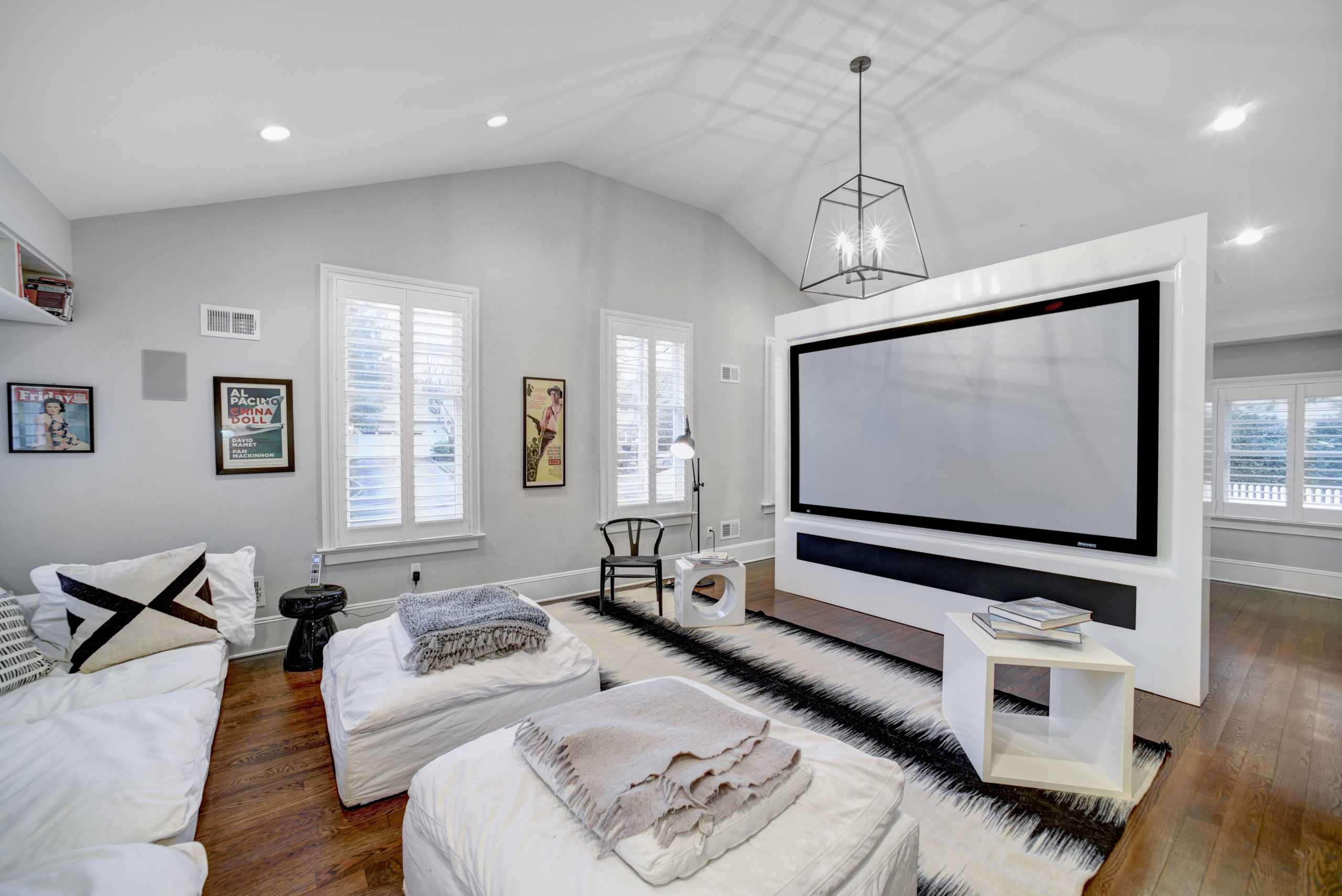 Custom Media room with projector