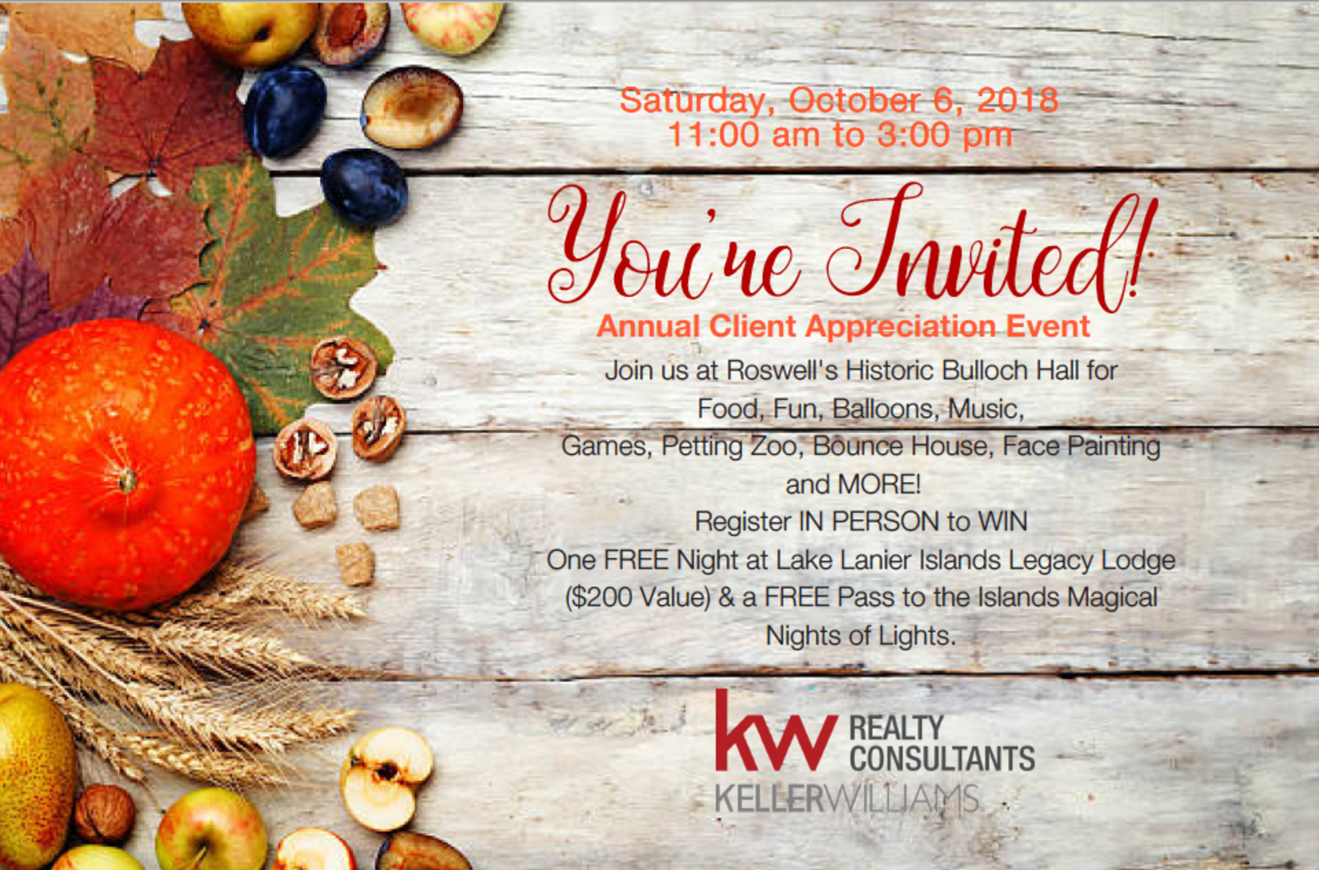 Free Drawing Our Annual Client Appreciation Fall Festival