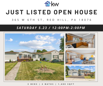 Just Listed Open House 365 W 6th St Red Hill, PA
