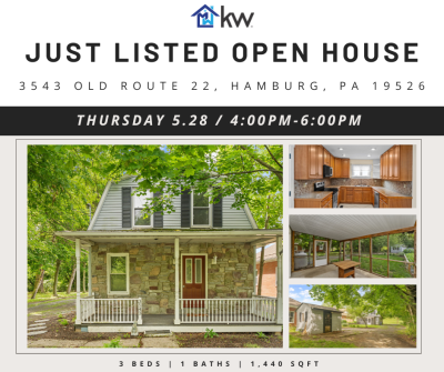 Just Listed + Open House: 3543 Old Route 22 in Hamburg, PA