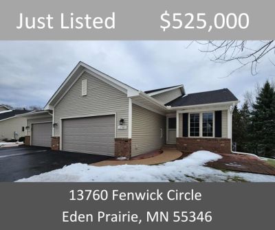 Just Listed – 13760 Fenwick Circle Eden Prairie MN 55346