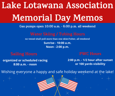 Lake Lotawana Association Memorial Day Memos