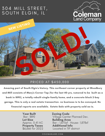 SOLD- South Elgin Mixed Use &#8211; April 1, 2024