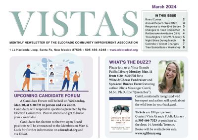 March Vistas Community Newsletter Now Available