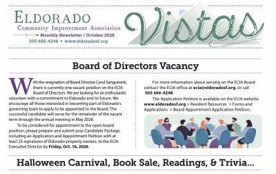 October Vistas Community Newsletter Now Available