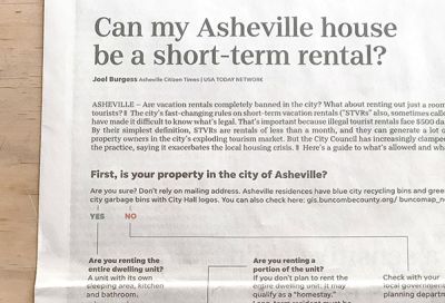 Can My Asheville House Be a Short-Term Rental?