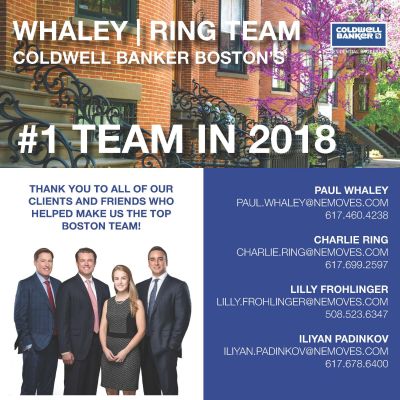 Whaley/Ring Team named Coldwell&#8217;s #1 Team in Boston