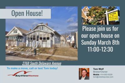 Open Houses Sunday March 8th