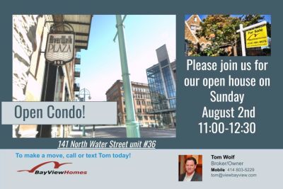 Open House Sunday August 2nd