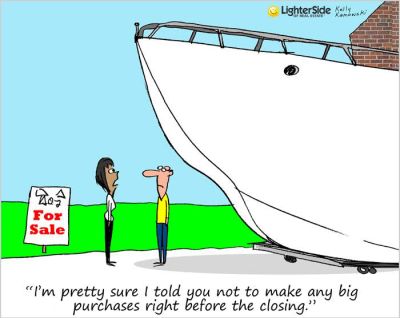 Making Big Purchases Before Closing &#8211; Is It Worth The Risk?