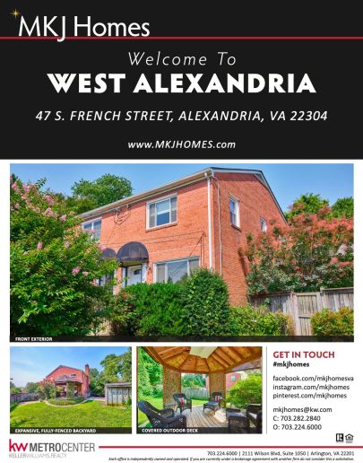 For Sale in West Alexandria, VA &#8211; Open House