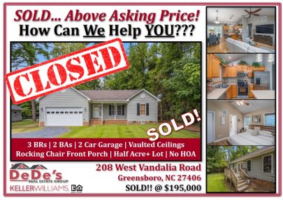 SOLD FOR ABOVE ASKING PRICE!