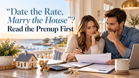 “Date the Rate, Marry the House”? Read the Prenup First