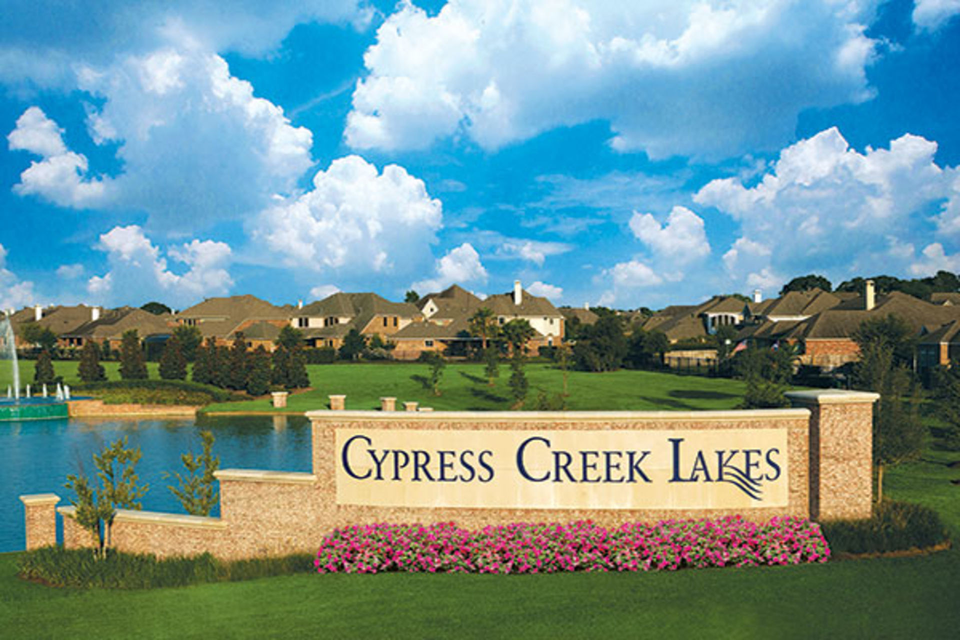 Cypress Creek Lakes Houston House, Cypress Creek Landscape