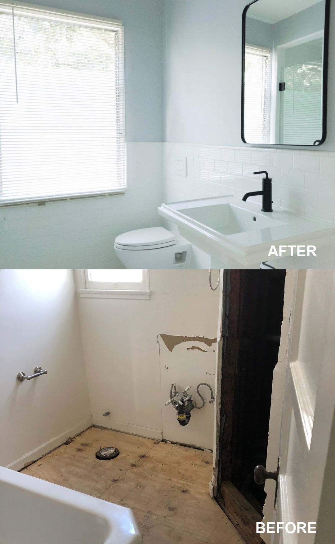 Before and After Bathroom