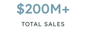 $200M+ Total Sales $200M+ Total Sales