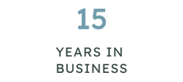15 Years in Business 15 Years in Business