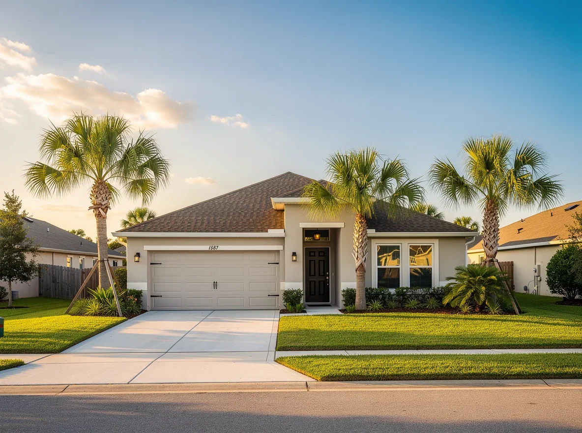 Suburban home exterior in Fleming Island Florida