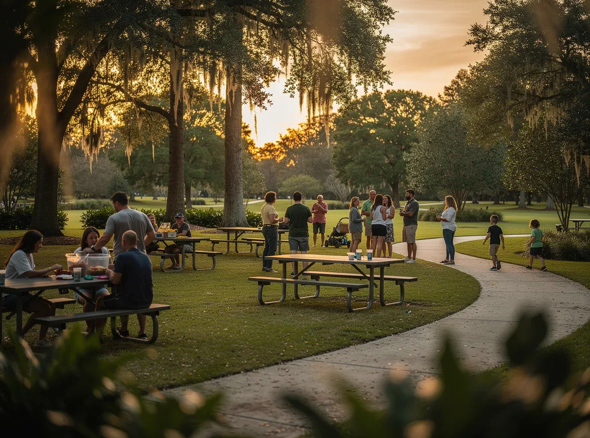 Community park atmosphere in Orange Park