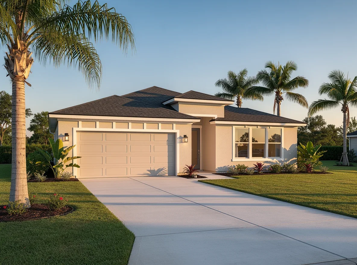 Modern home exterior in a Jacksonville neighborhood