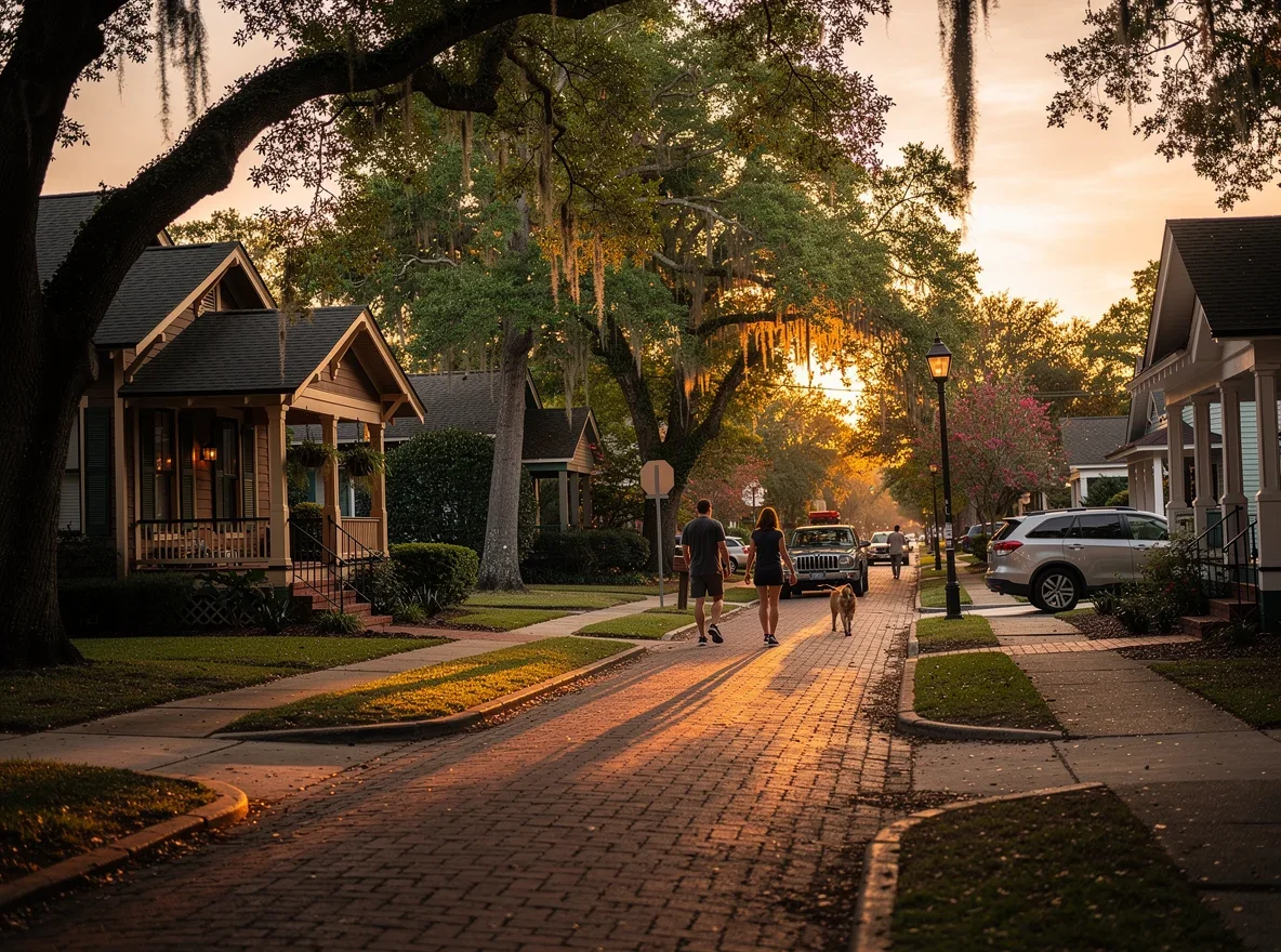 Leafy street with historic homes in Riverside Jacksonville